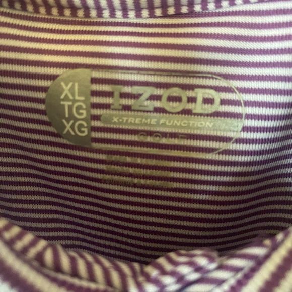 Izod Golf | Men’s Purple Micro Striped Polo Shirt | Size XL - Picture 6 of 9